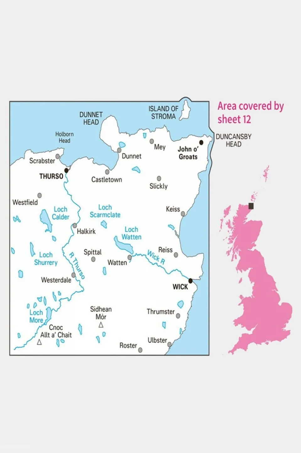 Landranger Map 12 Thurso and Wick