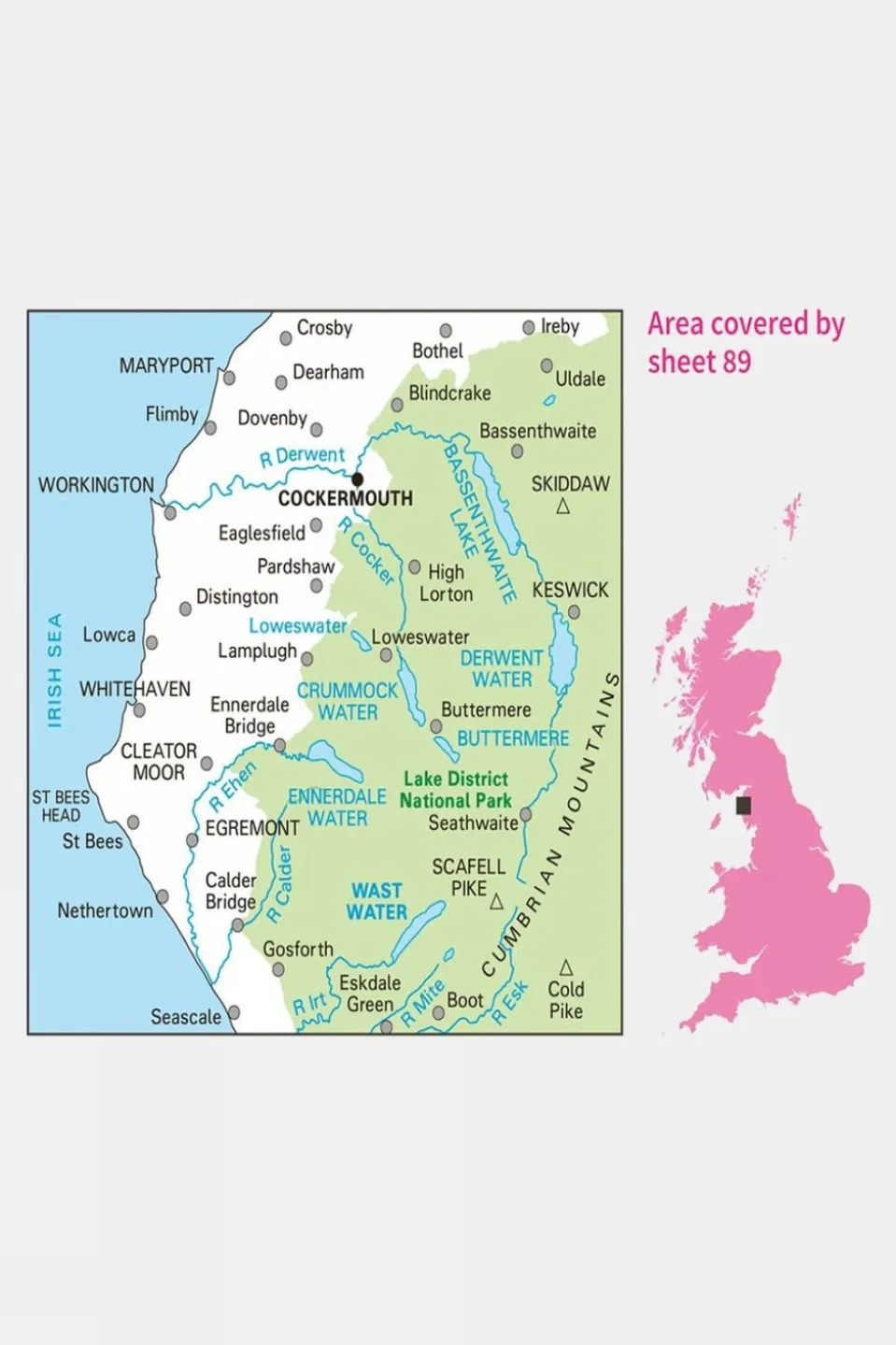Landranger Map 89 West Cumbria