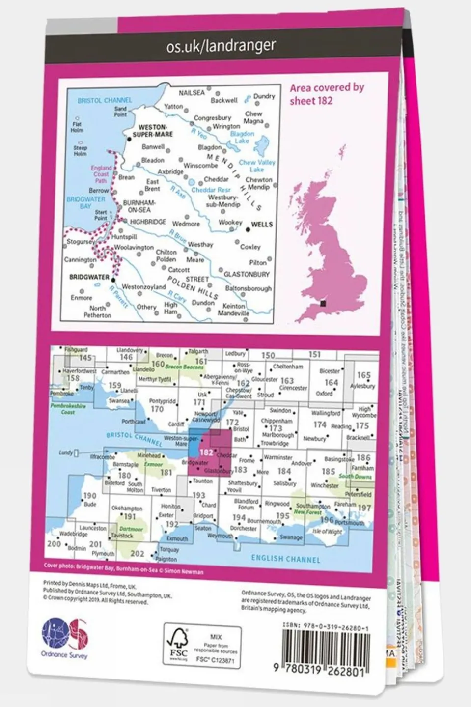 Landranger Map 182 Weston-super-Mare