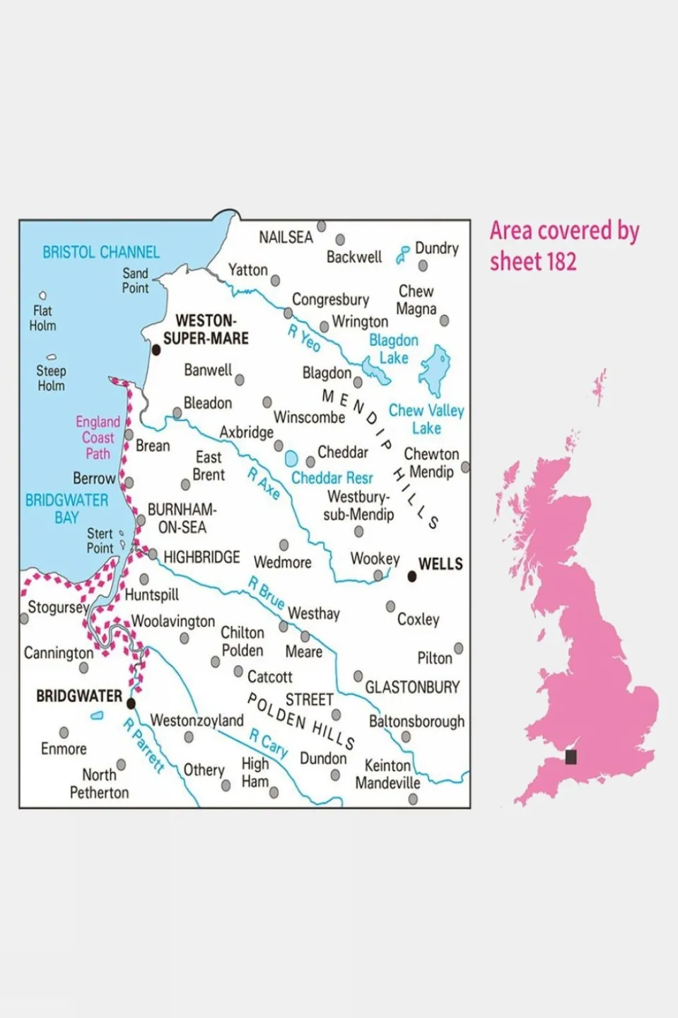 Landranger Map 182 Weston-super-Mare