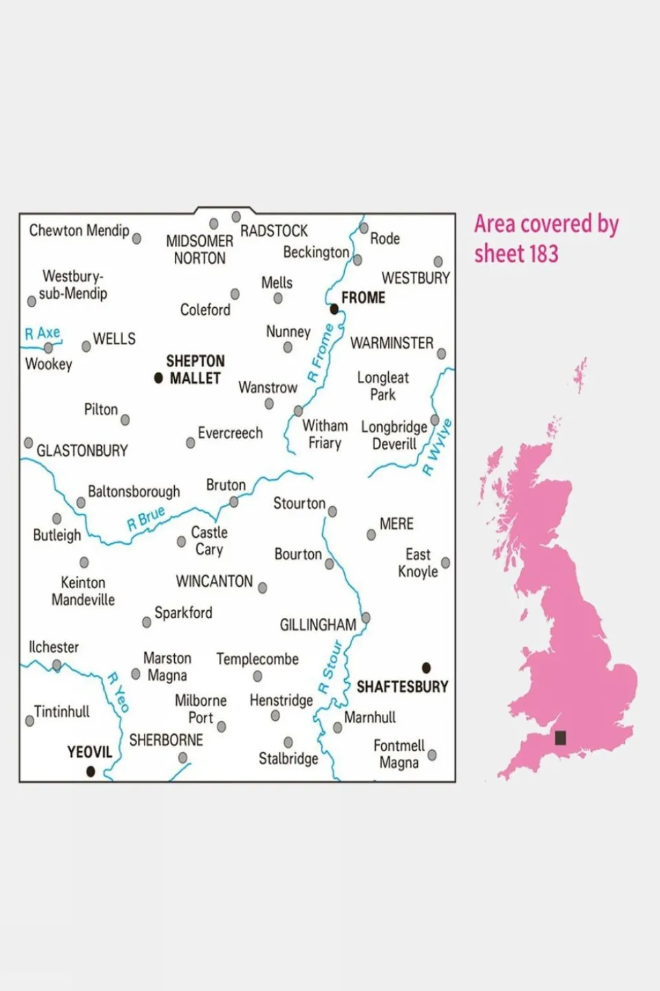 Landranger Map 183 Yeovil and Frome