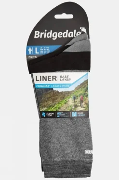 Mens Baselayer Coolmax Liner Socks (Twin Pack)