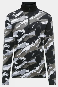 Mens Brendan Camou Half Zip Top