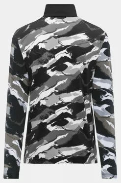 Mens Brendan Camou Half Zip Top