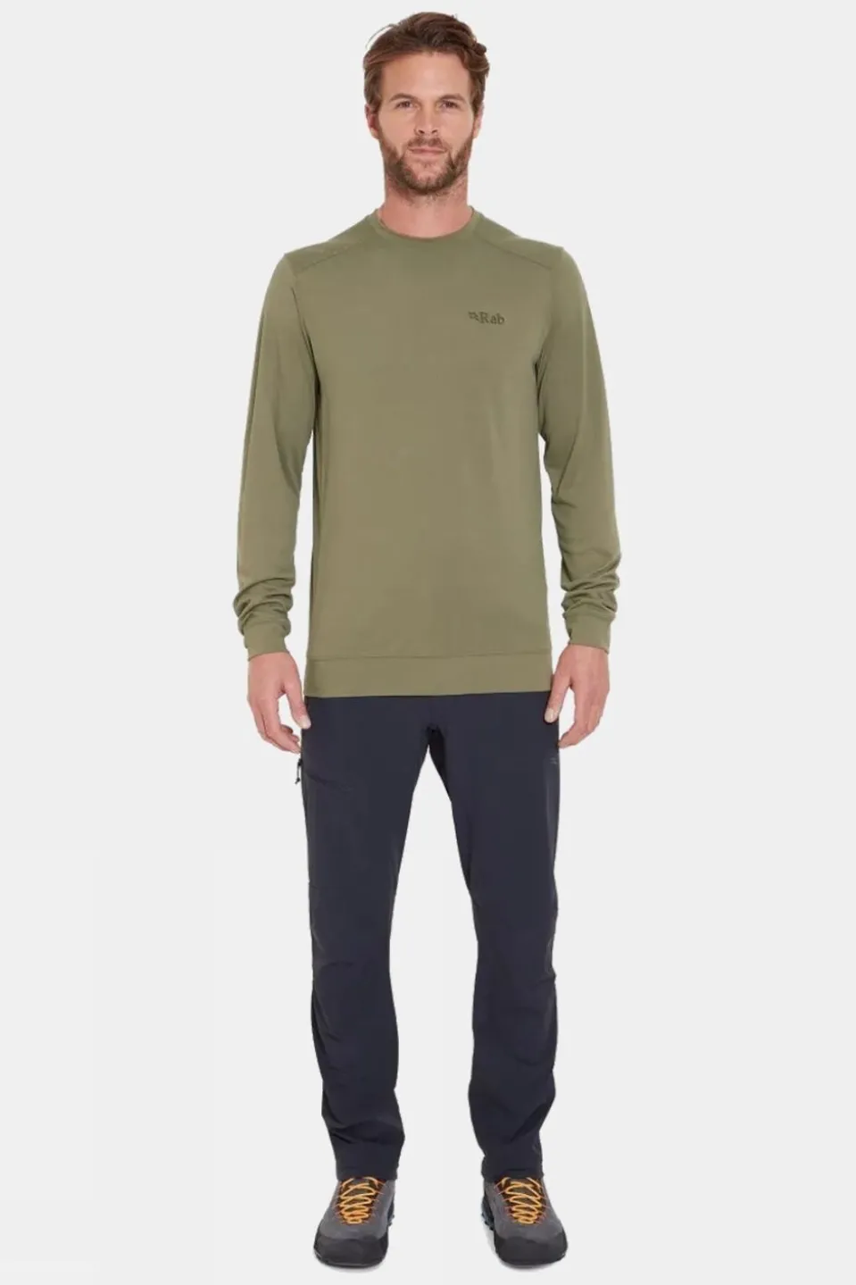 Mens Centrum Crew Long Sleeve T-Shirt