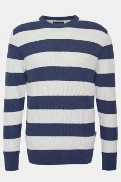 Mens Craster Striped Crew Neck Knitted Jumper