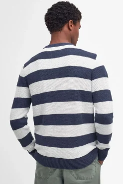 Mens Craster Striped Crew Neck Knitted Jumper