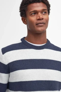 Mens Craster Striped Crew Neck Knitted Jumper