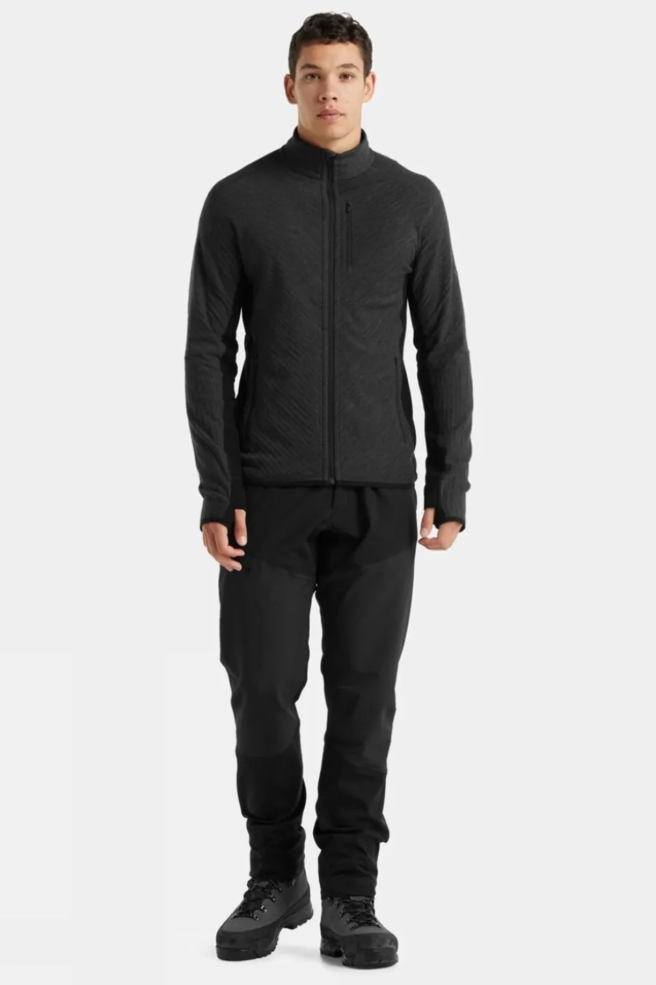 Mens Descender Long Sleeve Zip Top