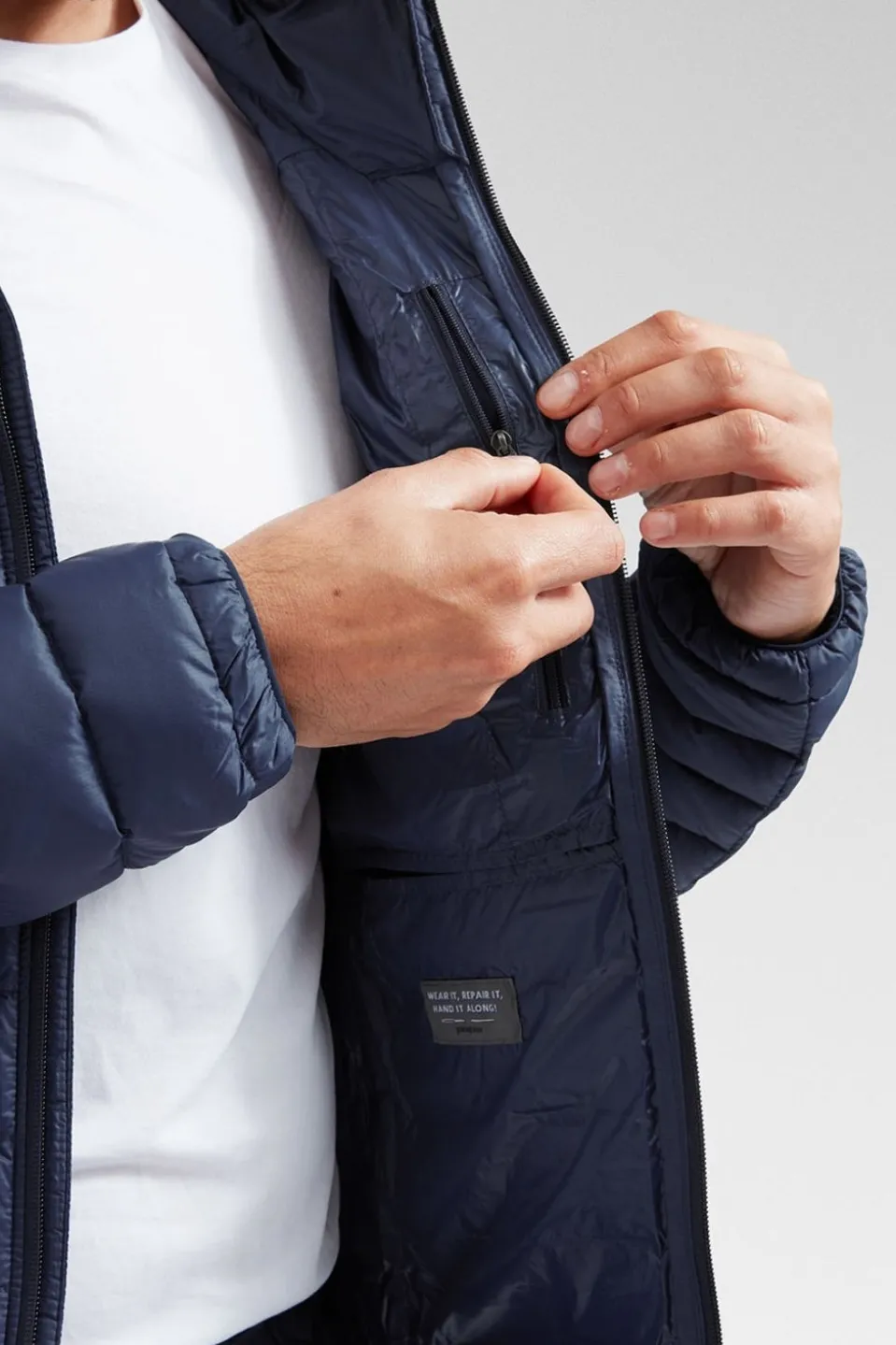 Mens Down Sweater Hooded Jacket