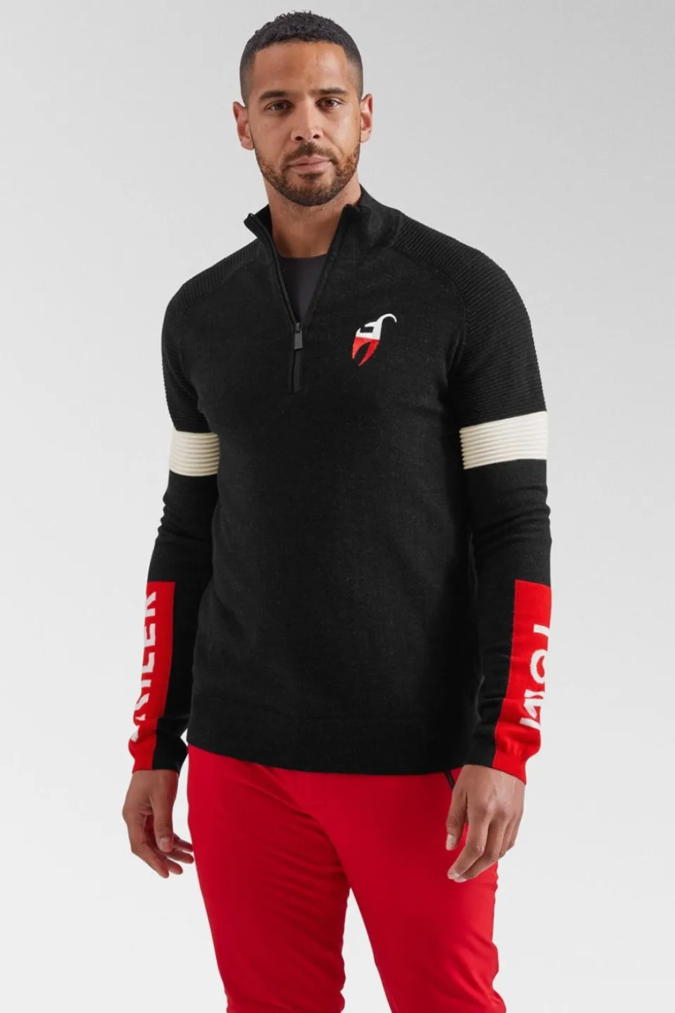 Mens Ernstl Half Zip Knitted Sweatshirt