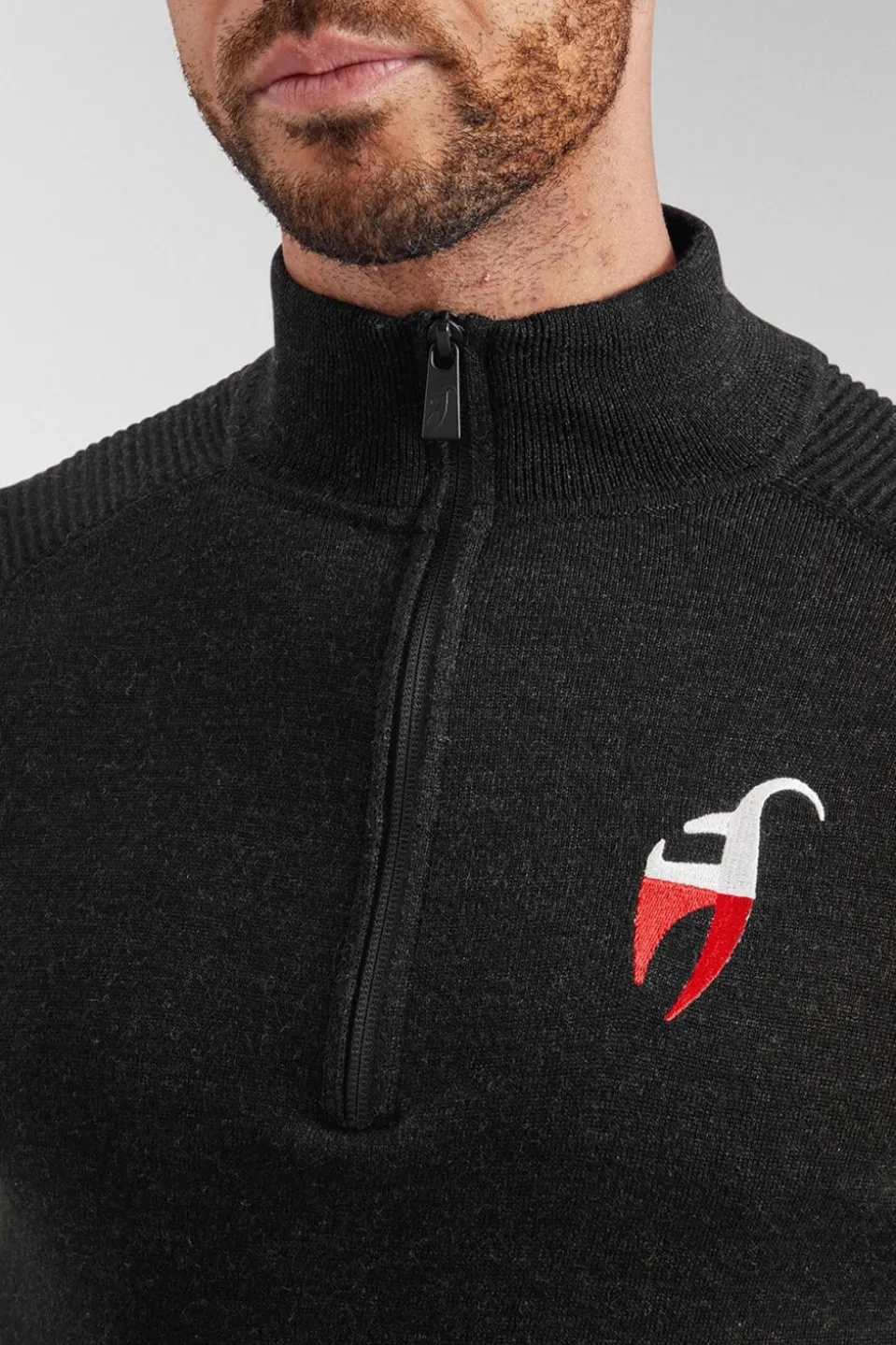 Mens Ernstl Half Zip Knitted Sweatshirt