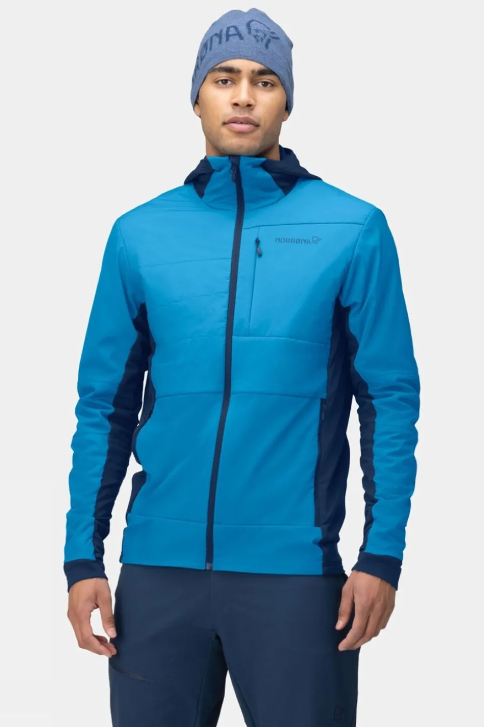 Mens Falketind Alpha90 Insulated Zip Hood Fleece Top