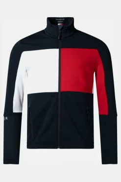 Mens Global Stripe Full Zip Midlayer