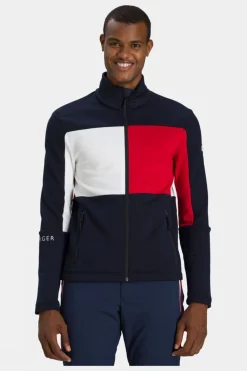 Mens Global Stripe Full Zip Midlayer