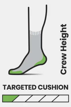 Mens Hike Targeted Cushion Crew Socks
