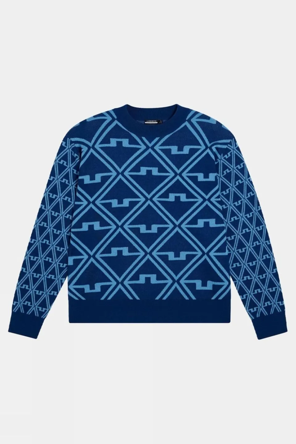 Mens Isaac Jacquard Knitted Half Zip Fleece