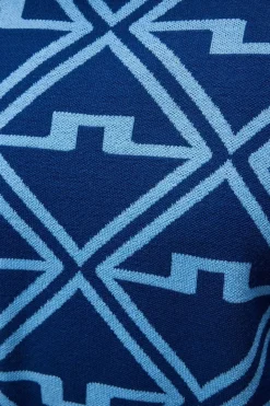 Mens Isaac Jacquard Knitted Half Zip Fleece