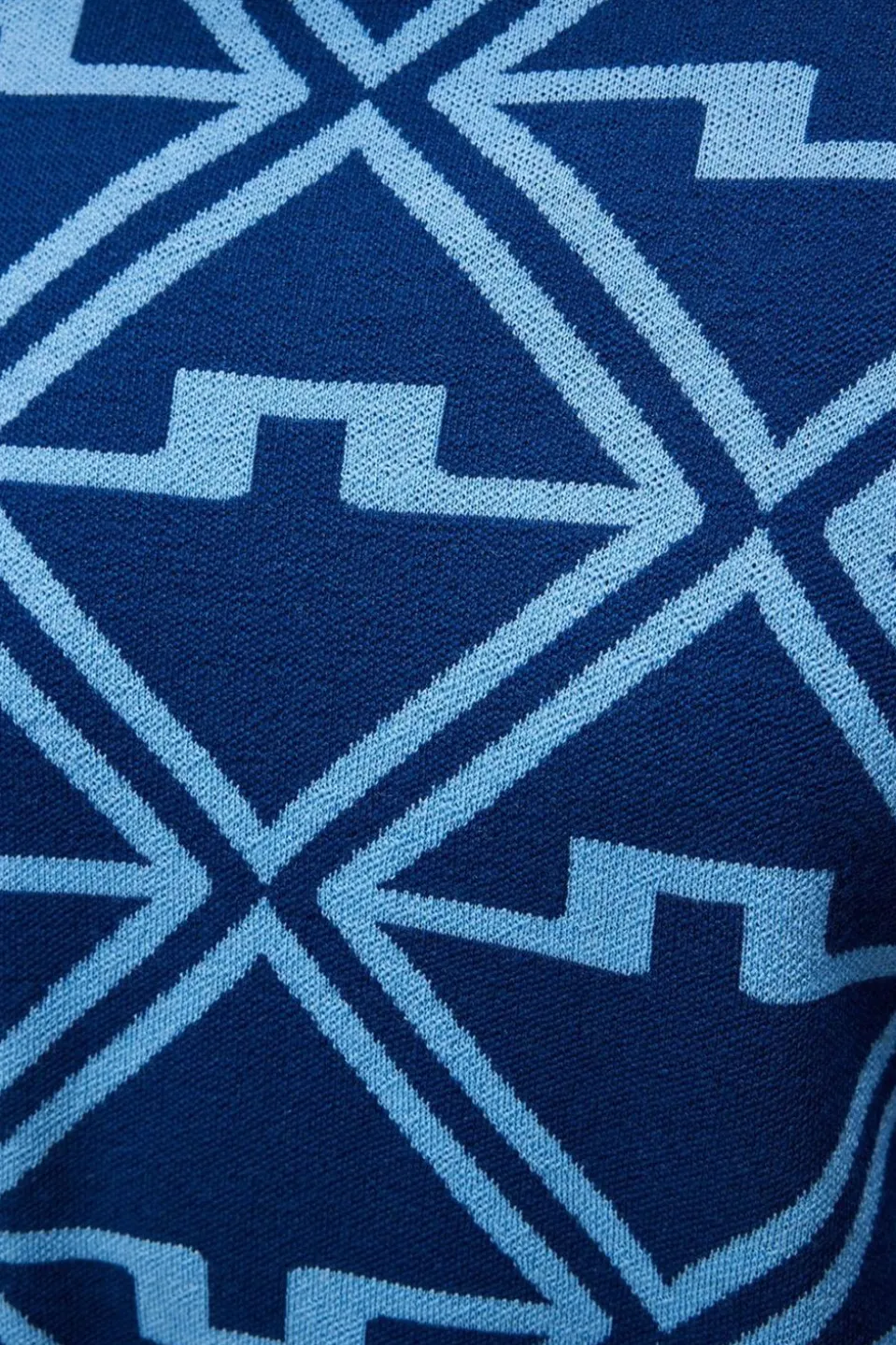 Mens Isaac Jacquard Knitted Half Zip Fleece