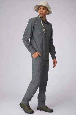 Mens Jungle Travel Long Sleeve Shirt