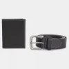 Mens Leather Belt and Billfold Set