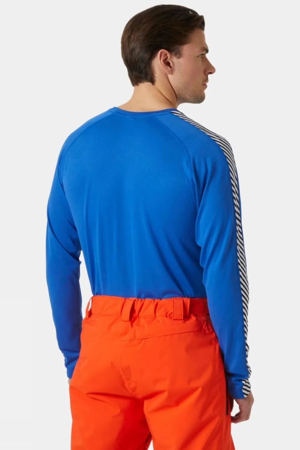 Mens Lifa Active Stripe Crew Baselayer Top