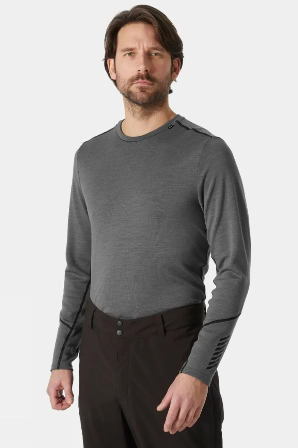 Mens Lifa Merino Midweight Crew Base Layer Top