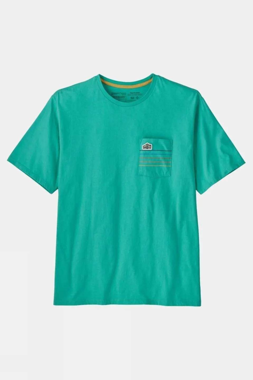 Mens Line Logo Ridge Stripe Organic Pocket T-Shirt