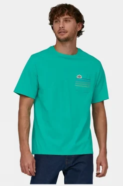 Mens Line Logo Ridge Stripe Organic Pocket T-Shirt