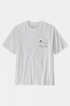 Mens Line Logo Ridge Stripe Organic Pocket T-Shirt