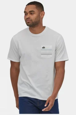 Mens Line Logo Ridge Stripe Organic Pocket T-Shirt