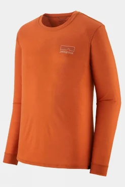 Mens Long Sleeved Capilene Cool Merino Graphic Base Layer Top