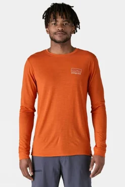 Mens Long Sleeved Capilene Cool Merino Graphic Base Layer Top