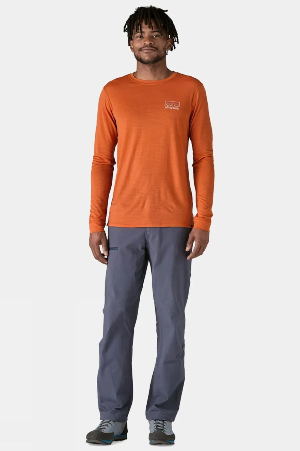 Mens Long Sleeved Capilene Cool Merino Graphic Base Layer Top