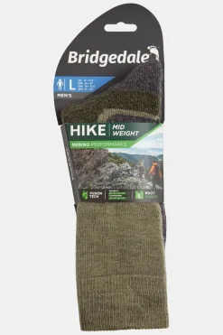 Mens Midweight Merino Endurance Crew Socks