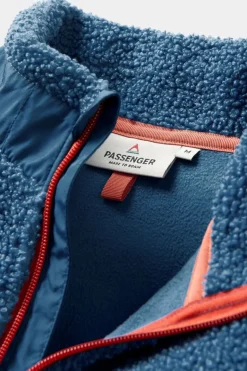 Mens Muse Recycled Polar-Lined Sherpa Quarter Zip Fleece