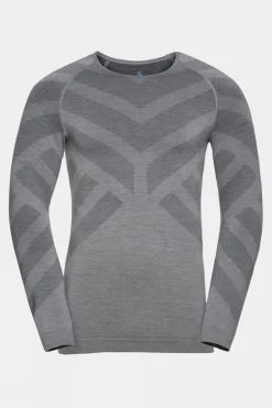 Mens Natural + Kinship Long Sleeve Crew Neck Base Layer Top