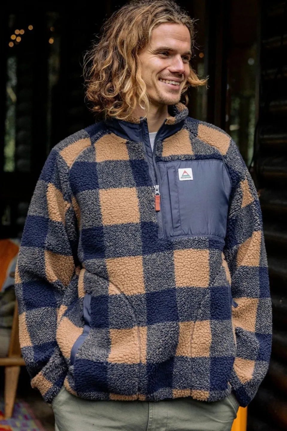 Mens Offroad Recycled Sherpa Half Zip Fleece