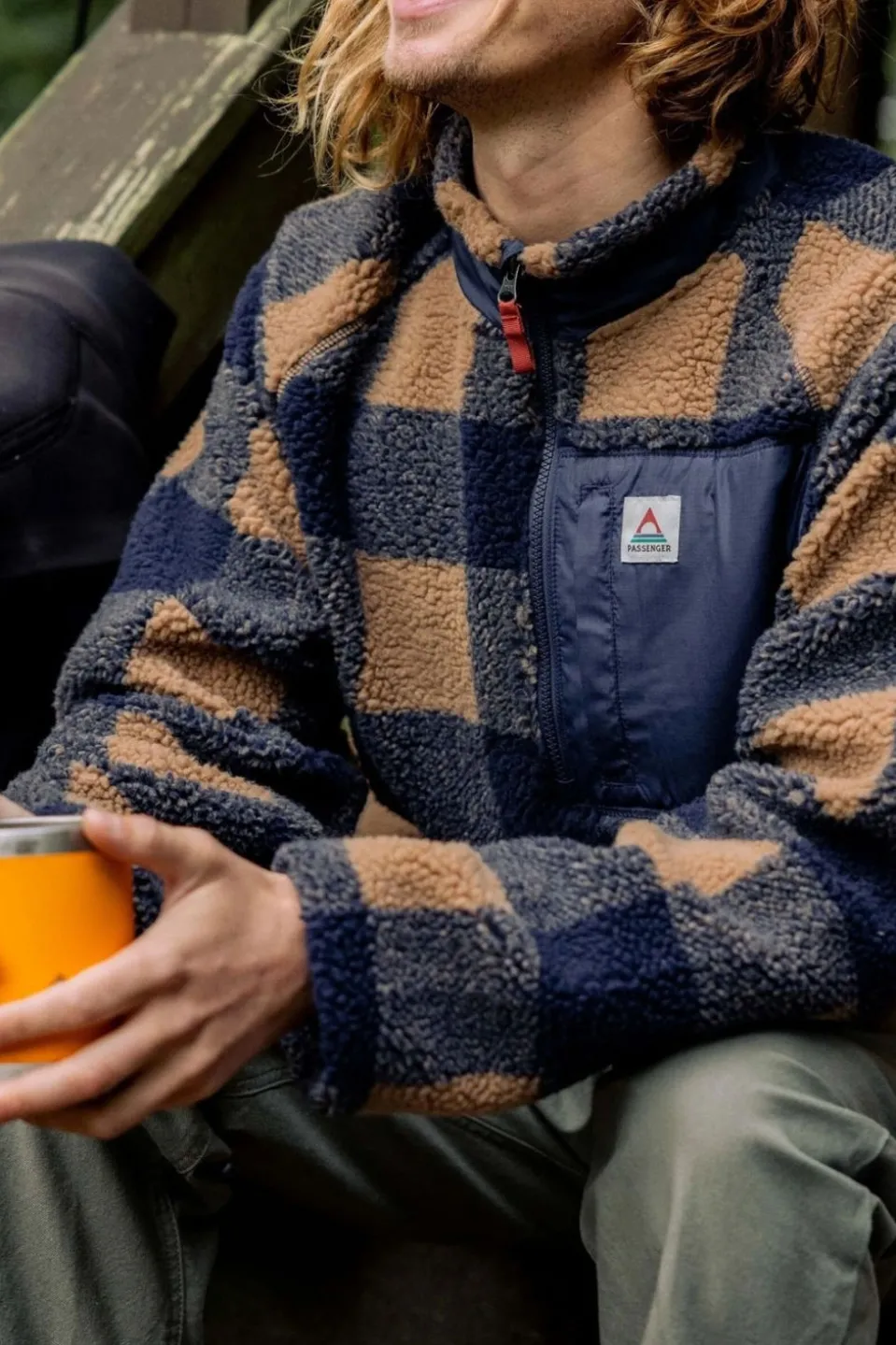 Mens Offroad Recycled Sherpa Half Zip Fleece