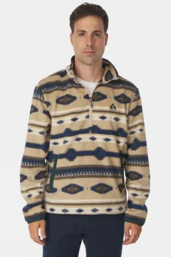 Mens Pehoe Printed Snap Half Zip Fleece