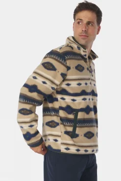 Mens Pehoe Printed Snap Half Zip Fleece
