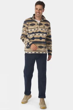 Mens Pehoe Printed Snap Half Zip Fleece