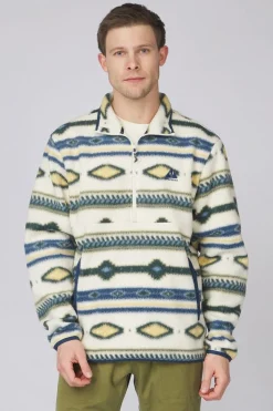 Mens Pehoe Printed Snap Half Zip Fleece
