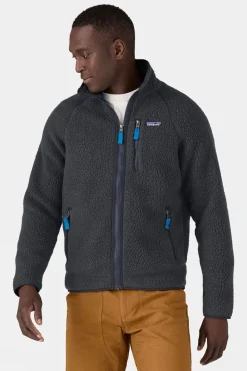 Mens Retro Pile Fleece Jacket