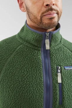 Mens Retro Pile Fleece Jacket