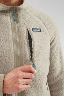 Mens Retro Pile Fleece Jacket