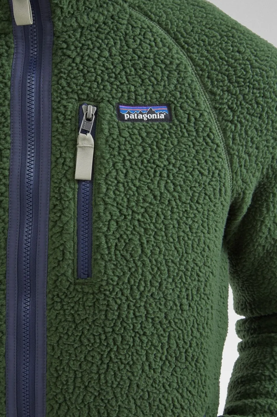 Mens Retro Pile Fleece Jacket