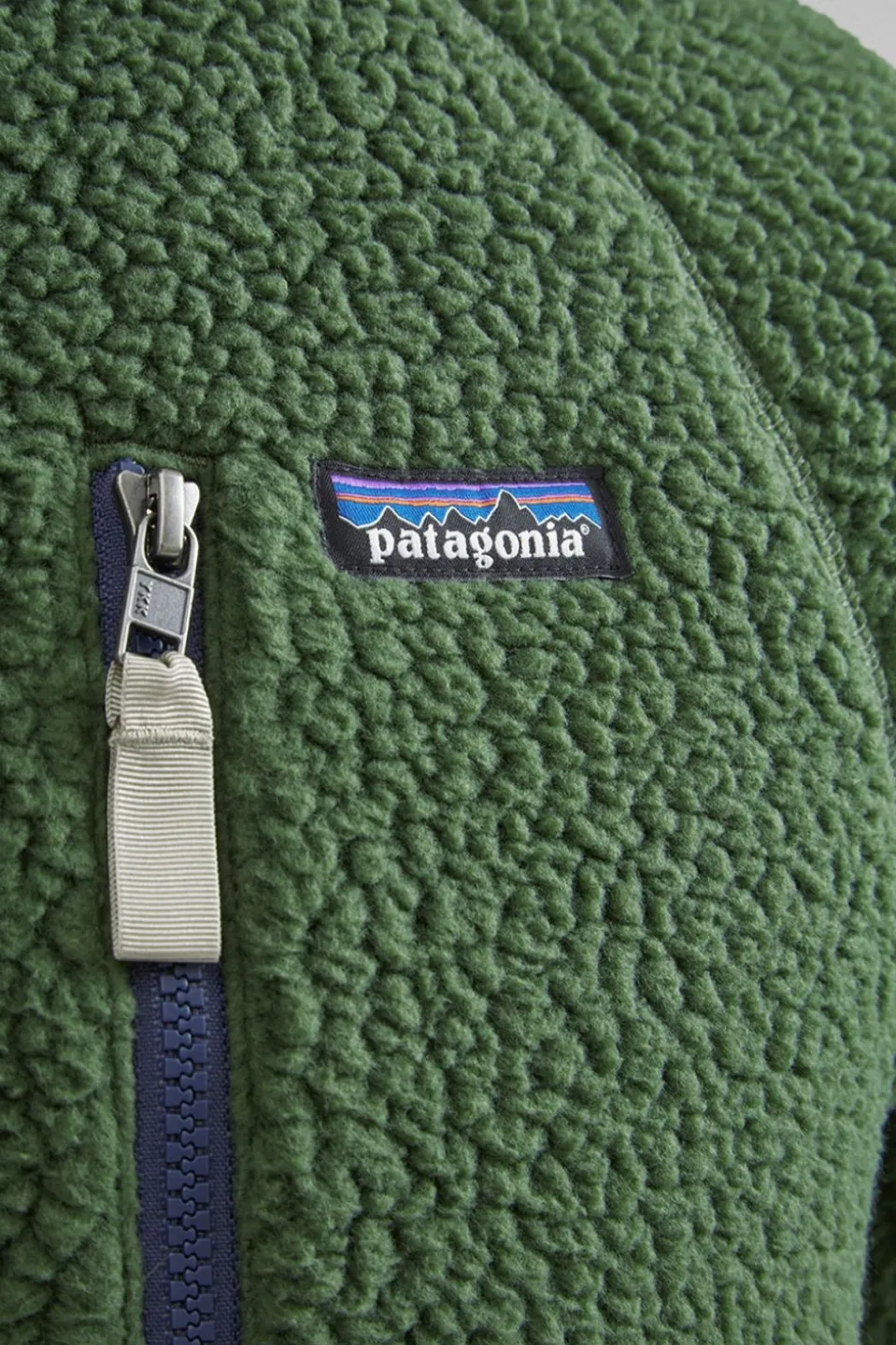 Mens Retro Pile Fleece Jacket