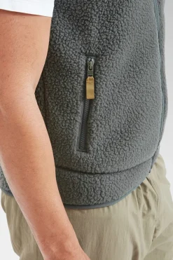 Mens Retro Pile Fleece Vest