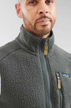 Mens Retro Pile Fleece Vest